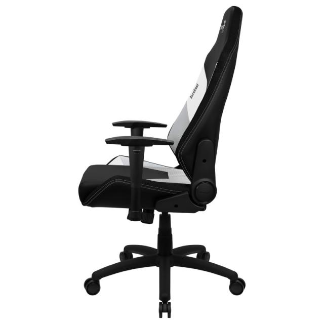 Aerocool - ADMIRALBW Silla Gaming Profesional, Cojines Acolchados, Tecnología Air, Negro/Blanco