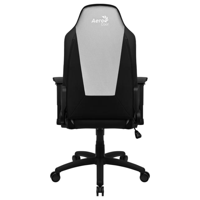 Aerocool - ADMIRALBW Silla Gaming Profesional, Cojines Acolchados, Tecnología Air, Negro/Blanco
