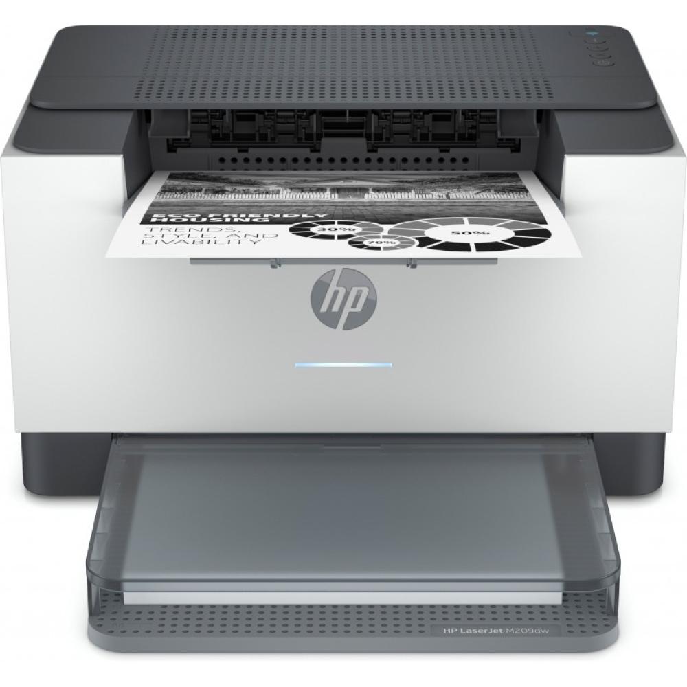 HP - LaserJet M209dw Inalámbrico Blanco y negro Impresora, A doble cara