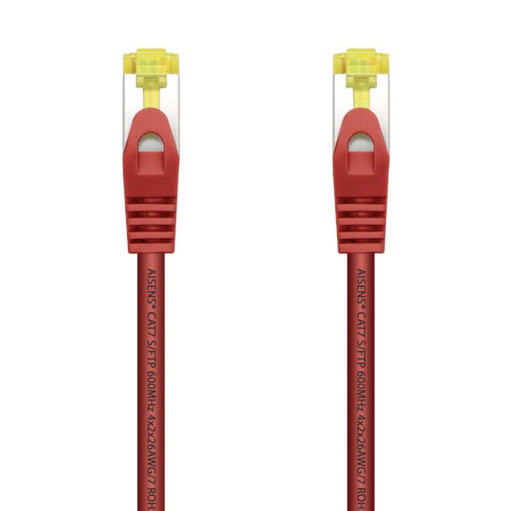 AISENS - Cable De Red Latiguillo RJ45 LSZH Cat.7 600 MHz S/FTP PIMF AWG26, Rojo, 25 cm