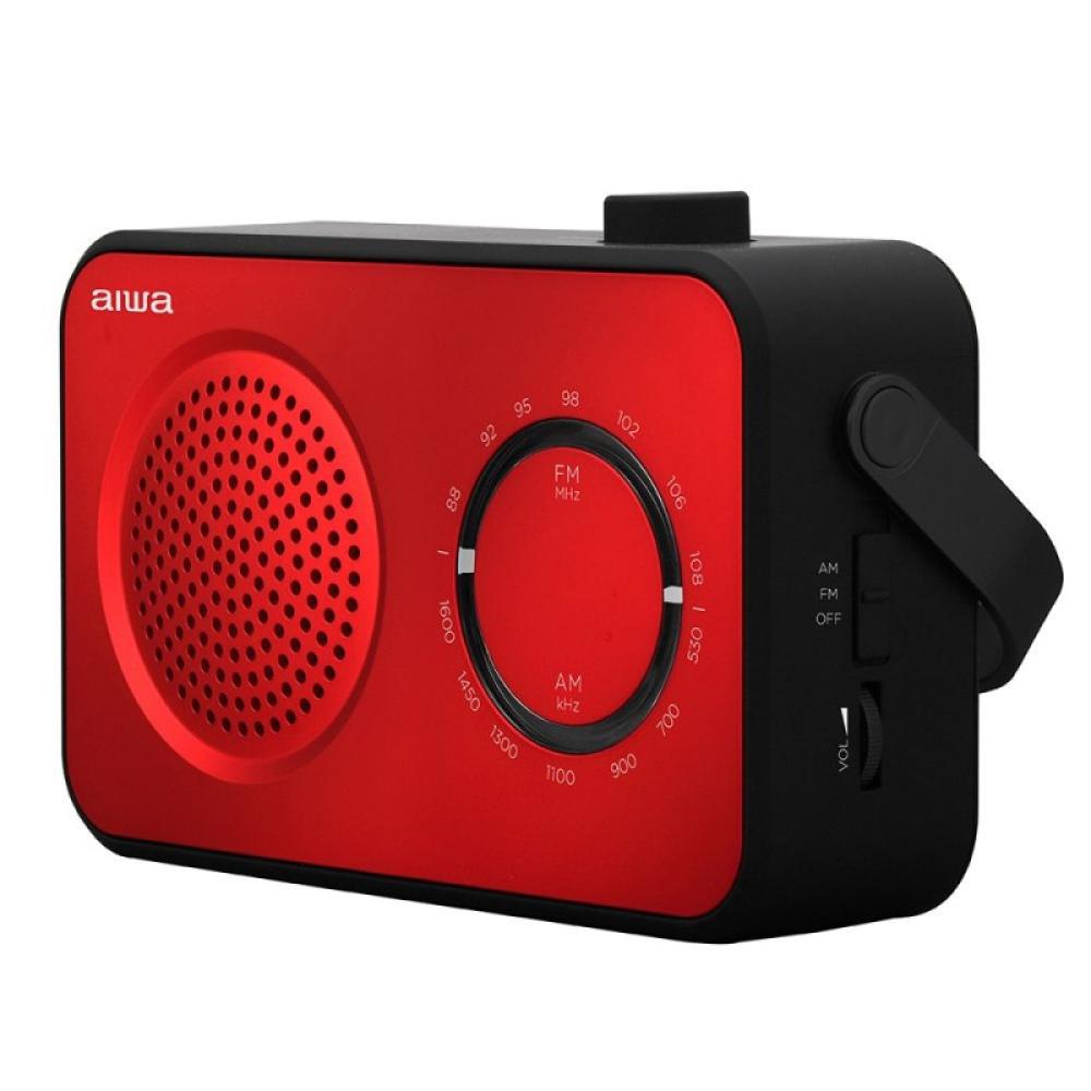 Aiwa - R-190RD radio Portátil Analógica Negro, Rojo
