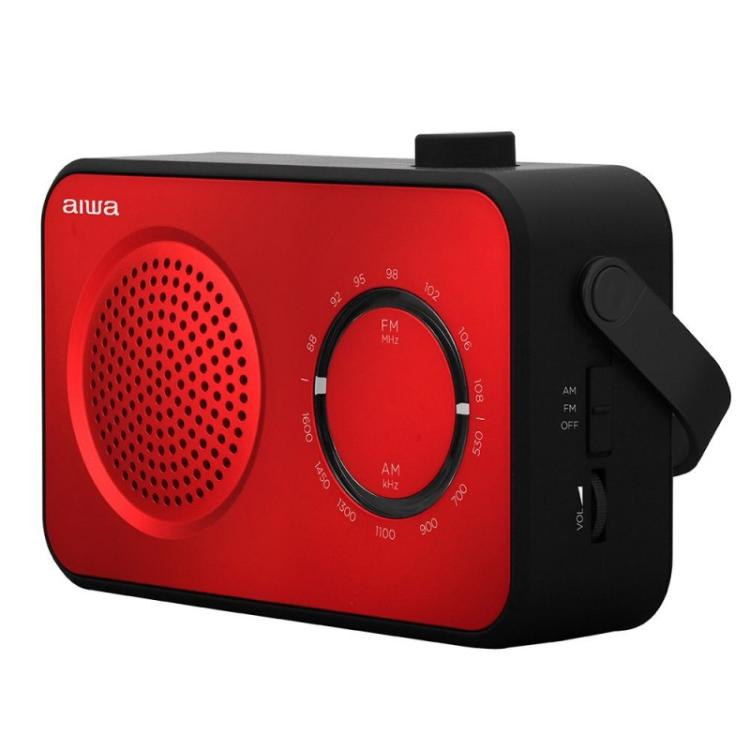 Aiwa - R-190RD radio Portátil Analógica Negro, Rojo