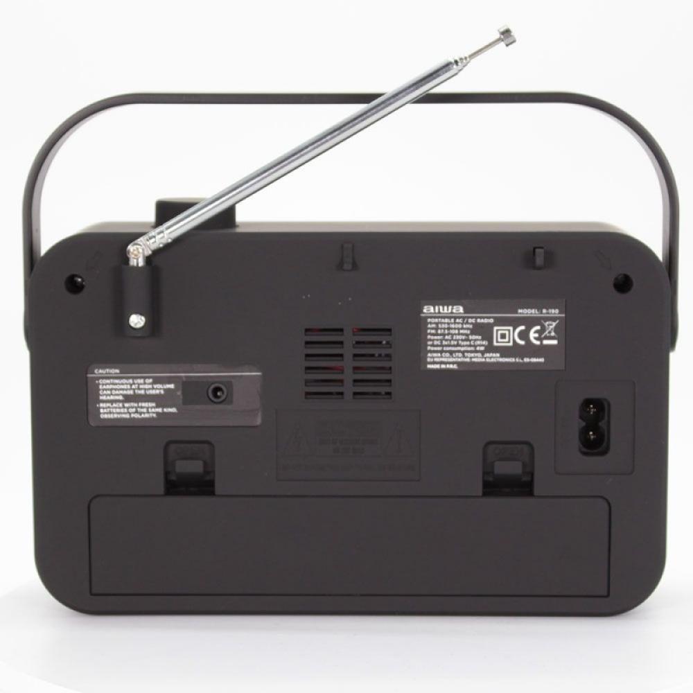 Aiwa - R-190RD radio Portátil Analógica Negro, Rojo