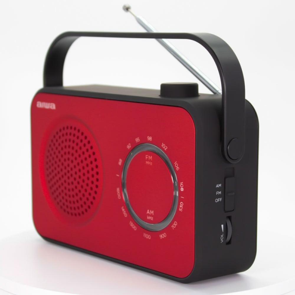 Aiwa - R-190RD radio Portátil Analógica Negro, Rojo