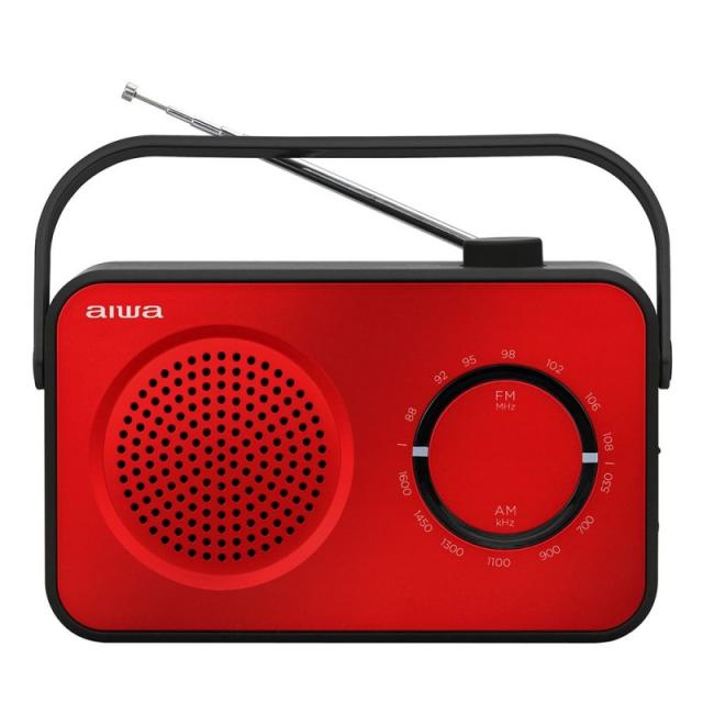 Aiwa - R-190RD radio Portátil Analógica Negro, Rojo