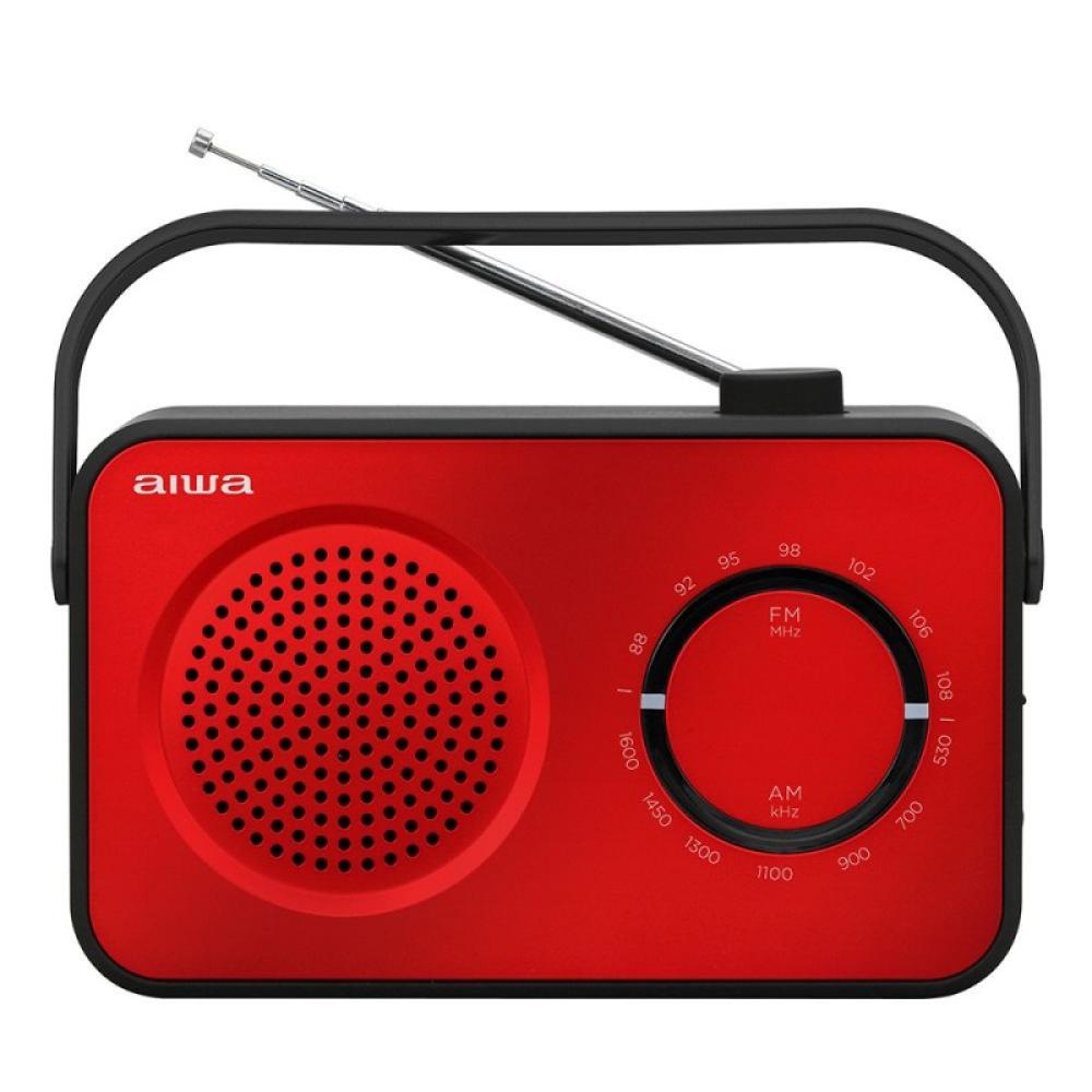 Aiwa - R-190RD radio Portátil Analógica Negro, Rojo