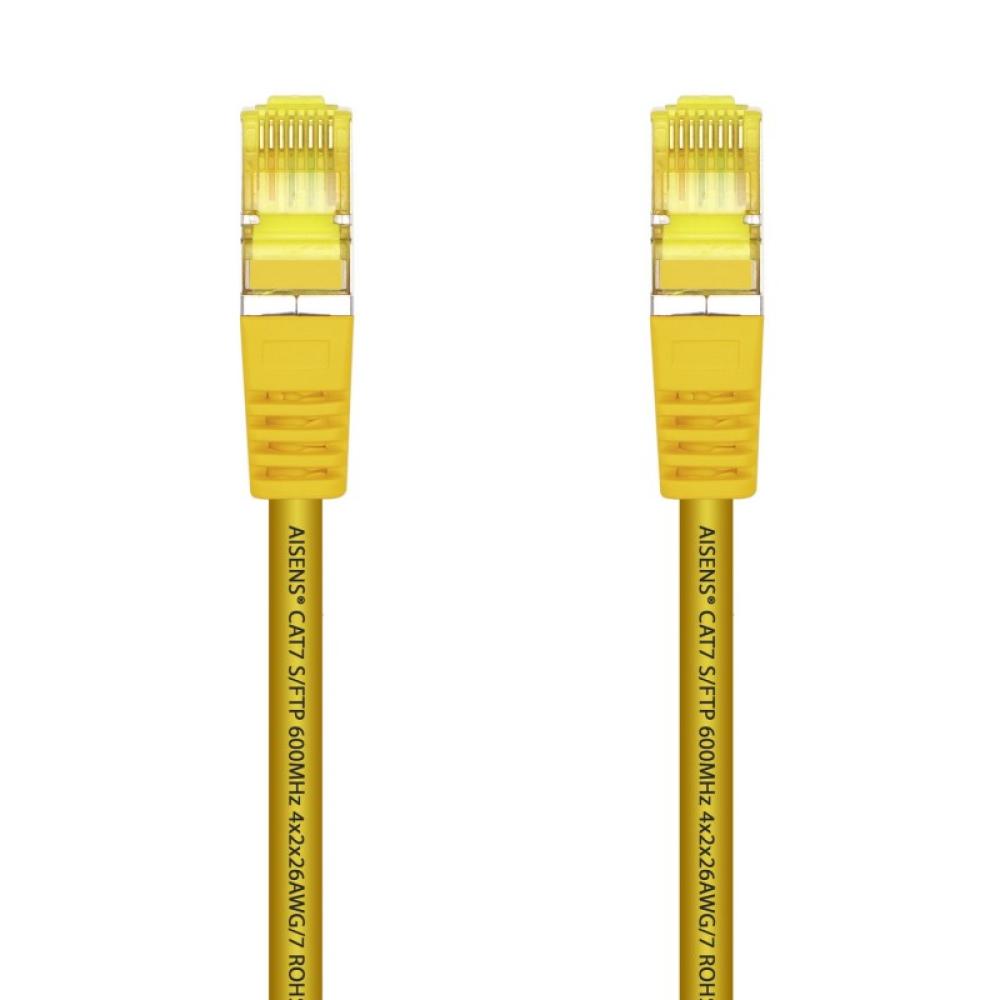 AISENS - Cable De Red Latiguillo RJ45 LSZH Cat.7 600 MHz S/FTP PIMF AWG26, Amarillo, 2.0 m