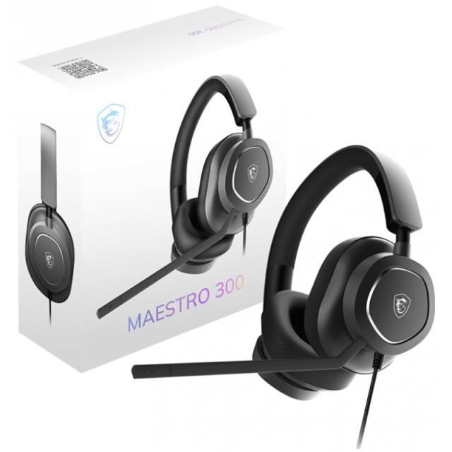MSI - Maestro 300 Auriculares Alámbrico Diadema Juego USB Type-C / USB Type-A Negro