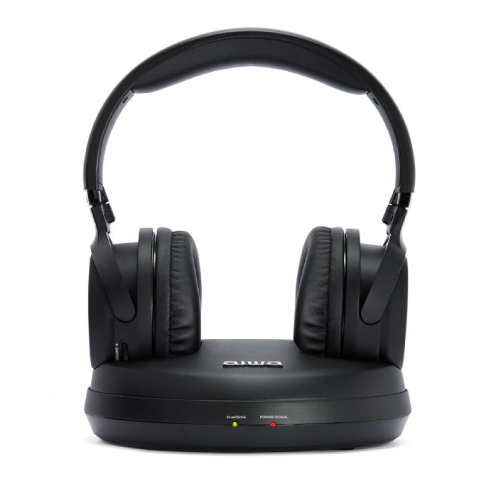 Aiwa - WHF-880 auricular y casco Auriculares Inalámbrico Diadema Música Base de carga Negro