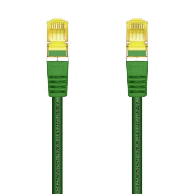 AISENS - Cable De Red Latiguillo RJ45 LSZH Cat.7 600 MHz S/FTP PIMF AWG26, Verde, 1.0 m