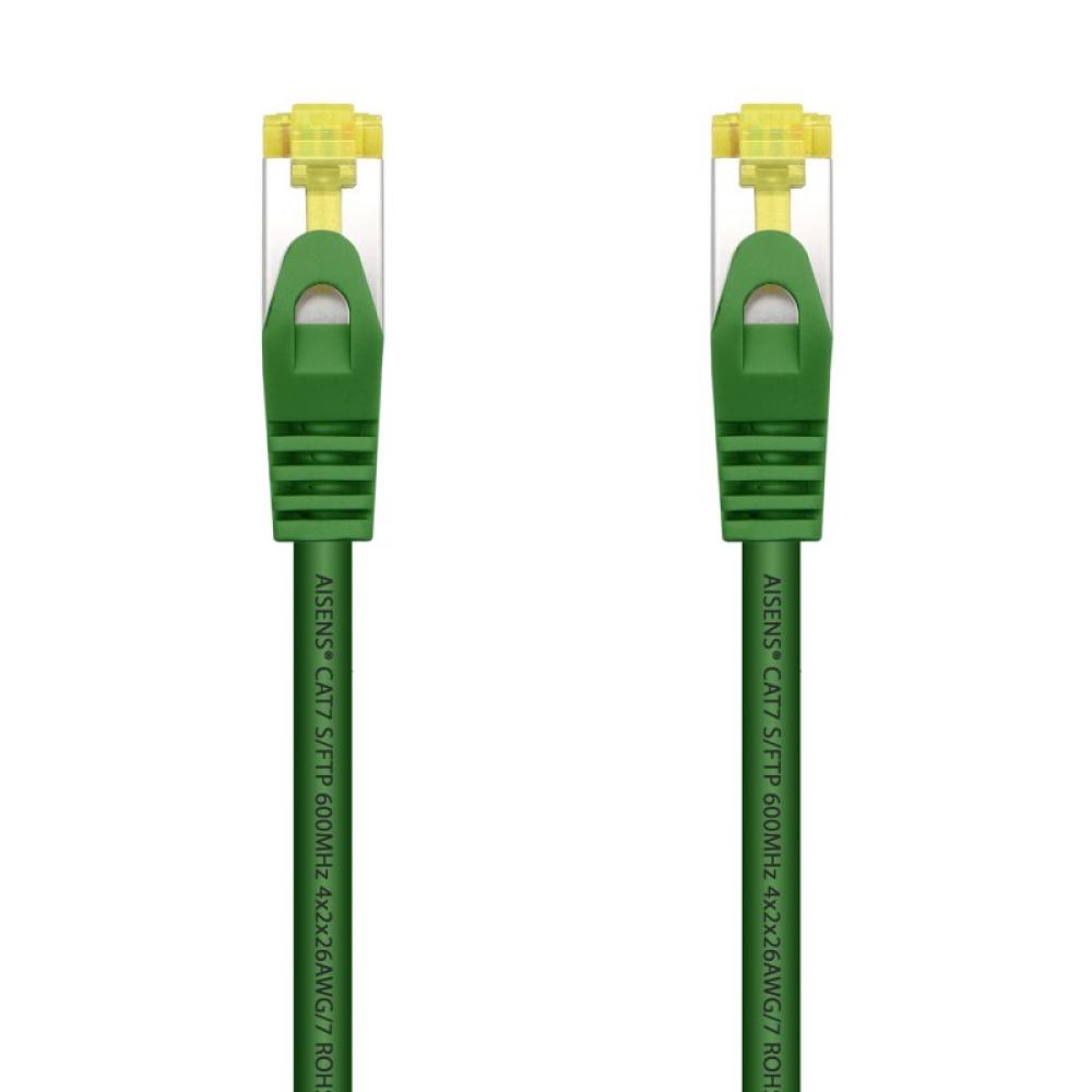 AISENS - Cable De Red Latiguillo RJ45 LSZH Cat.7 600 MHz S/FTP PIMF AWG26, Verde, 1.0 m
