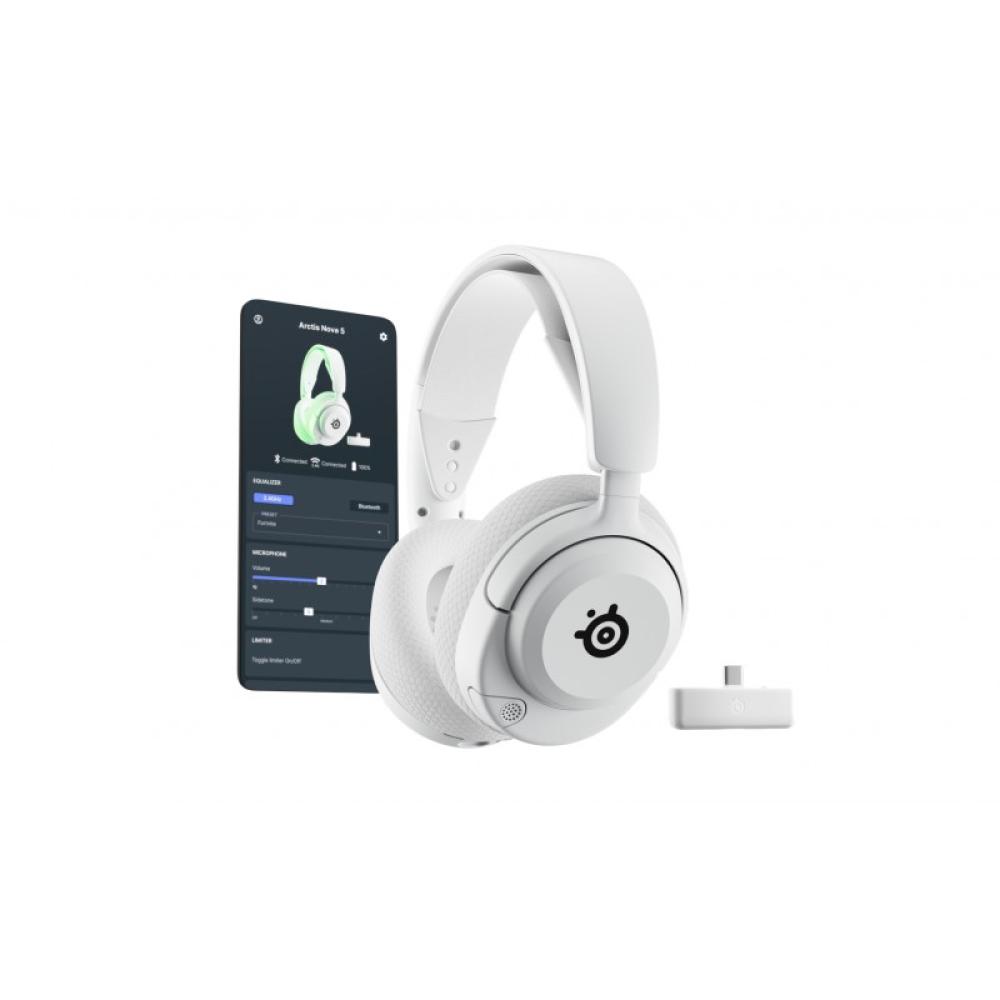 Steelseries - Arctis Nova 5X Wireless Auriculares Inalámbrico Diadema Juego USB Tipo C Bluetooth Blanco