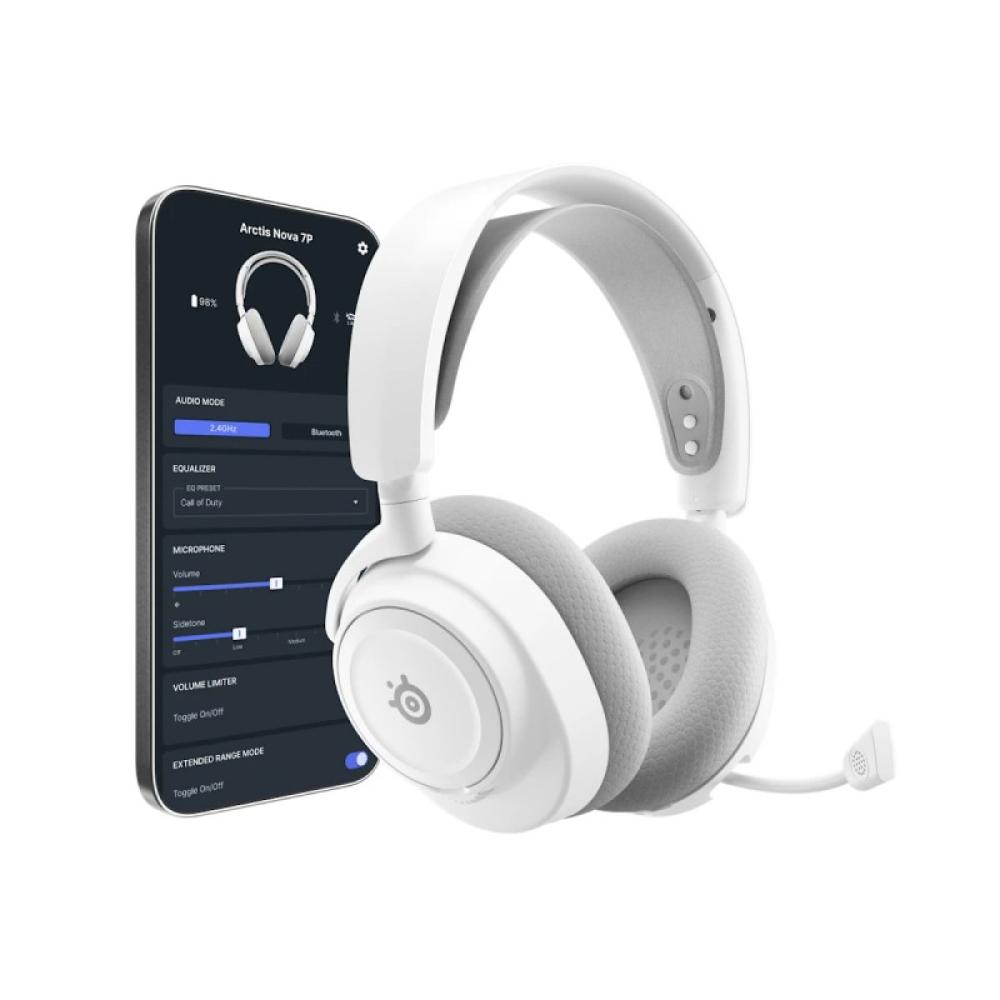 Steelseries - Arctis Nova 7P Wireless Gen 2 Auriculares Inalámbrico y alámbrico Diadema Juego USB Tipo C Bluetooth Blanco