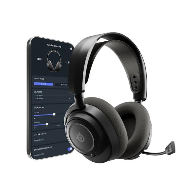 Steelseries - Arctis Nova 7P Wireless Gen 2 Auriculares Inalámbrico y alámbrico Diadema Juego USB Tipo C Bluetooth Negro