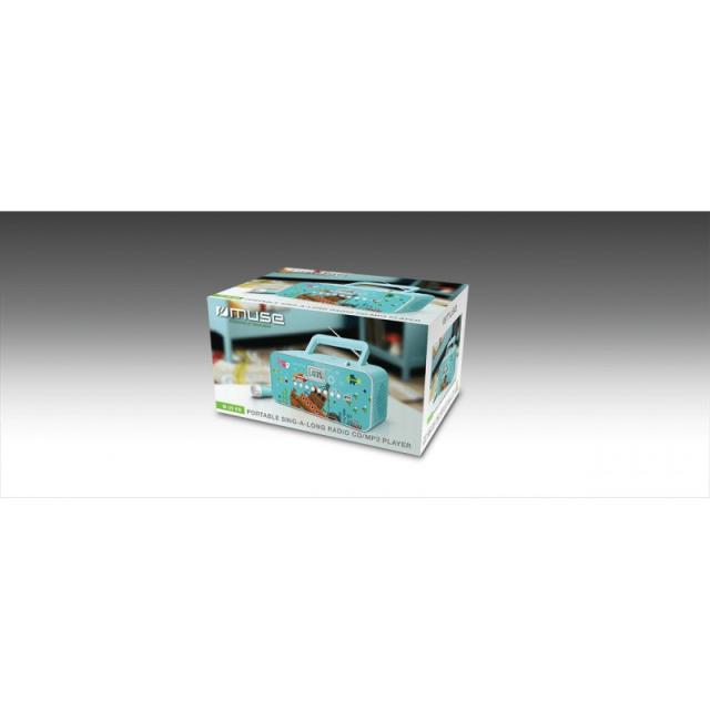 Muse - M-29KB sistema estéreo portátil Digital 1 W FM, MW, PLL Multicolor Reproducción MP3
