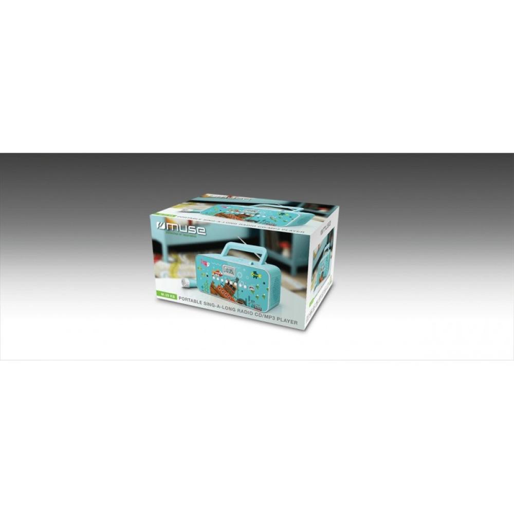 Muse - M-29KB sistema estéreo portátil Digital 1 W FM, MW, PLL Multicolor Reproducción MP3