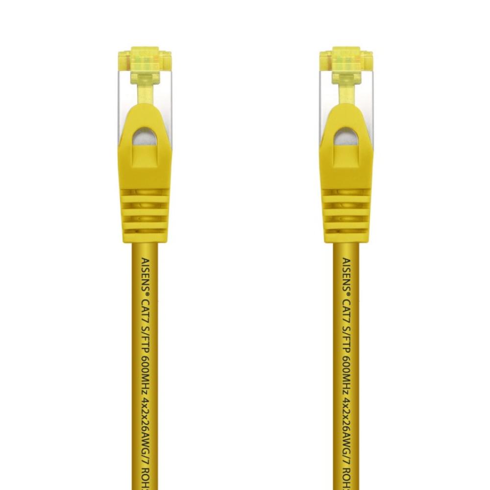 AISENS - Cable De Red Latiguillo RJ45 LSZH Cat.7 600 MHz S/FTP PIMF AWG26, Amarillo, 1.0 m