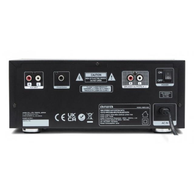 Aiwa - MSBTU-550 sistema de audio para el hogar Microcadena de música para uso doméstico 50 W Negro