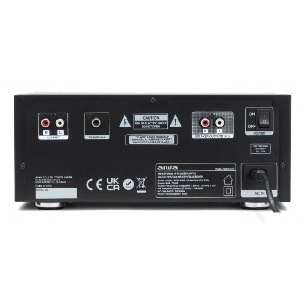 Aiwa - MSBTU-550 sistema de audio para el hogar Microcadena de música para uso doméstico 50 W Negro