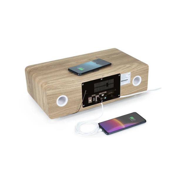 Thomson - MIC301IBT sistema de audio para el hogar Microcadena de música para uso doméstico 10 W Blanco, Madera