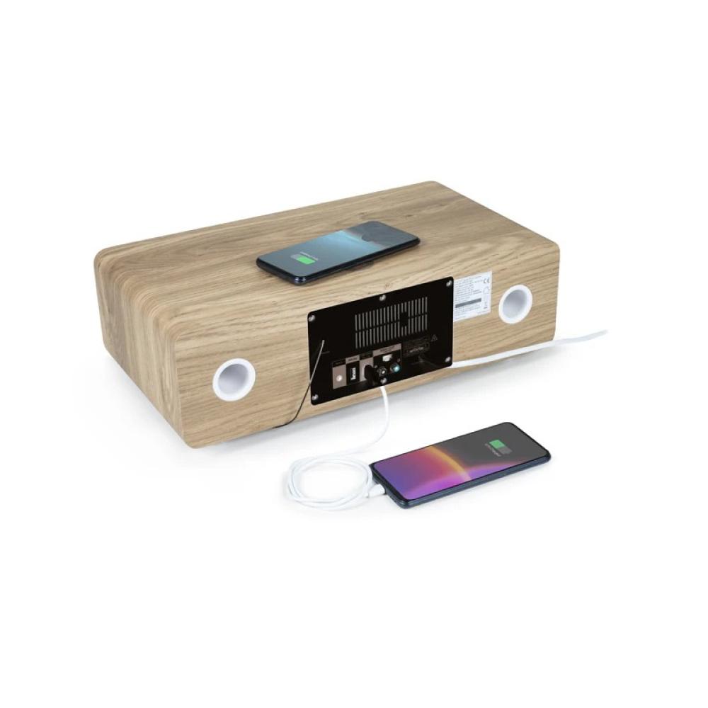 Thomson - MIC301IBT sistema de audio para el hogar Microcadena de música para uso doméstico 10 W Blanco, Madera