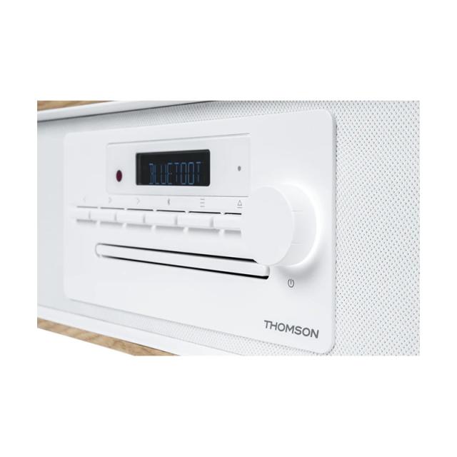 Thomson - MIC301IBT sistema de audio para el hogar Microcadena de música para uso doméstico 10 W Blanco, Madera