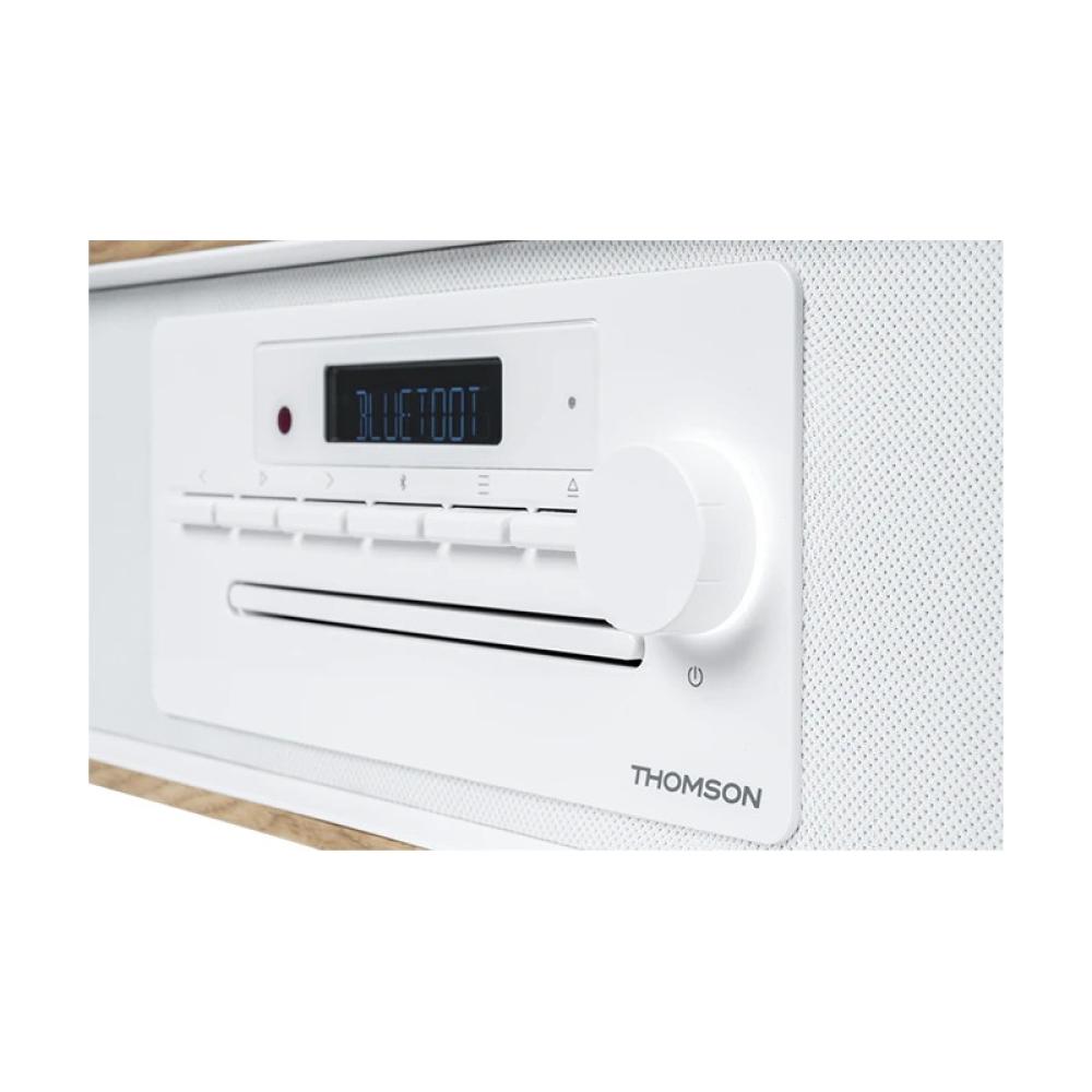 Thomson - MIC301IBT sistema de audio para el hogar Microcadena de música para uso doméstico 10 W Blanco, Madera