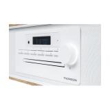 Thomson - MIC301IBT sistema de audio para el hogar Microcadena de música para uso doméstico 10 W Blanco, Madera