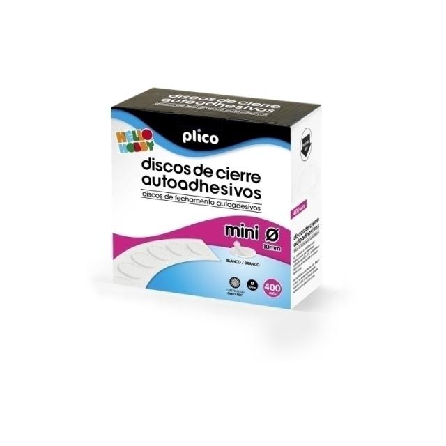 Plico - CAJA 400 DISCOS PLICO CIERRE TEXTIL ADH. 10MM BL