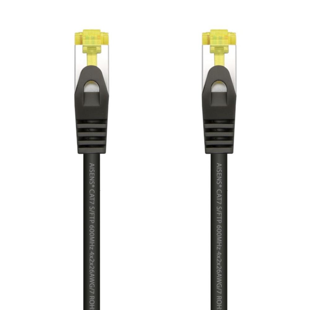 AISENS - Cable De Red Latiguillo RJ45 LSZH Cat.7 600 MHz S/FTP PIMF AWG26, Negro, 25 cm