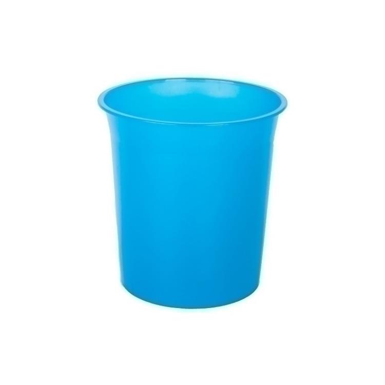 OLEF - PAPELERA PLASTICO CERRADA TRASL.AZUL