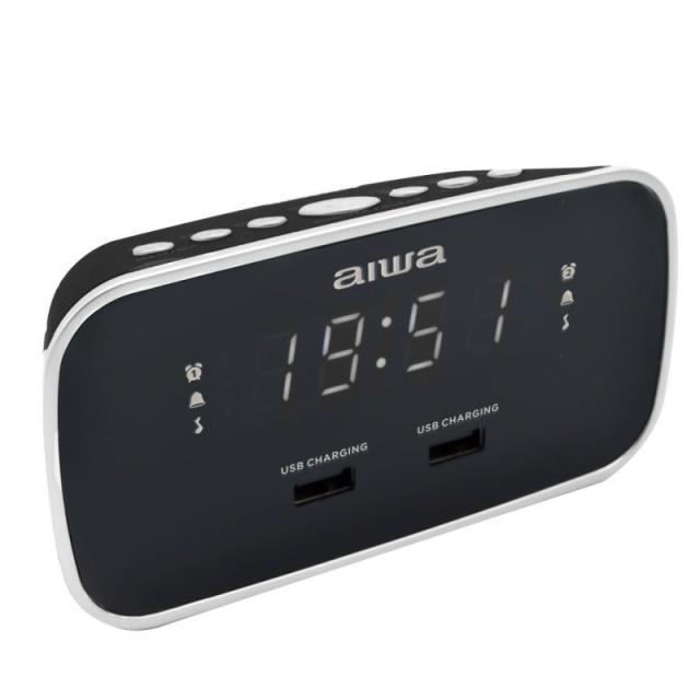 Aiwa - CRU-19BK despertador Reloj despertador digital Negro