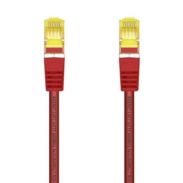 AISENS - Cable De Red Latiguillo RJ45 LSZH Cat.7 600 MHz S/FTP PIMF AWG26, Rojo, 1.0 m