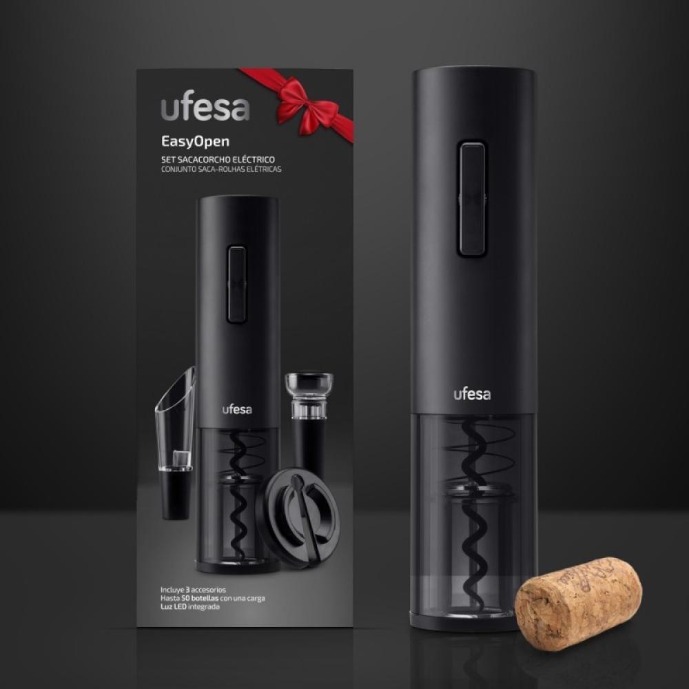 Ufesa - 73205470 sacacorchos Abridor de vino eléctrico Negro