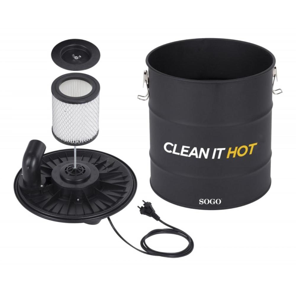 Sogo - ASP-SS-16130 aspiradora de cenizas 1200 AW 20 L Negro, Amarillo