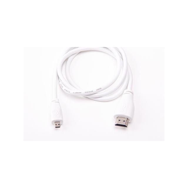 Raspberry Pi - T7689AX cable HDMI 1 m HDMI tipo A (Estándar) HDMI tipo D (Micro) Blanco