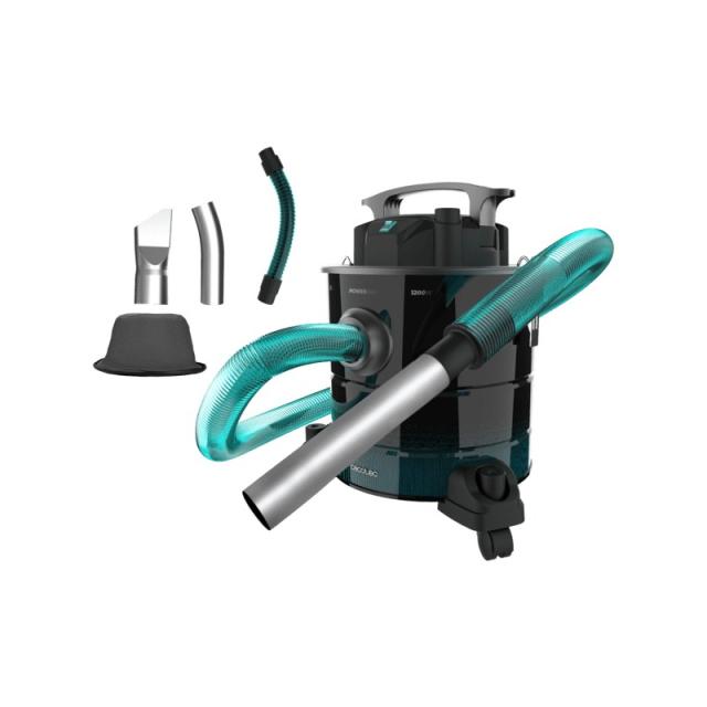 Cecotec - 04476 aspiradora de cenizas 1200 AW 20 L Negro, Azul