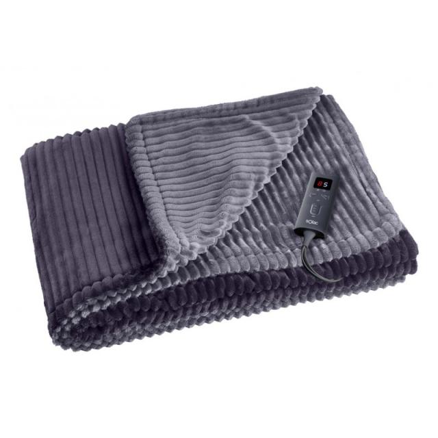 Solac - Kaunas+ Manta eléctrica 165 W Gris Tela, Vellón, Felpa