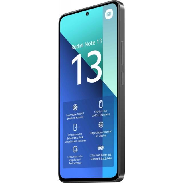Xiaomi - Redmi Note 13 16,9 cm (6.67") Ranura híbrida Dual SIM Android 13 4G USB Tipo C 6 GB 128 GB 5000 mAh Negro