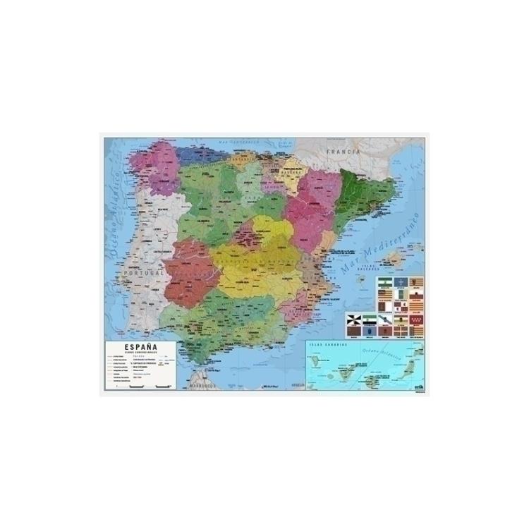 Grupo Erik - MAPA ERIK MURAL 40x50 cm ESPAÑA