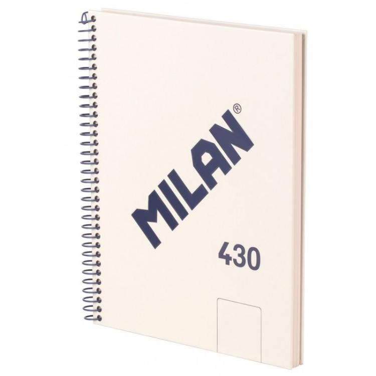 Milan - 57151E80BG cuaderno y block A5 80 hojas Beige - Pack de 3 unidades