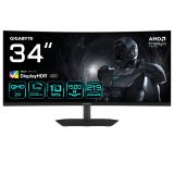 GIGABYTE - G34WQC2 Monitor Gaming Curvo 34” WQHD - 3440 x 1440, 1500R, 200Hz, 1ms, 450 cd/m², AMD FreeSync Premium, DisplayHDR 4