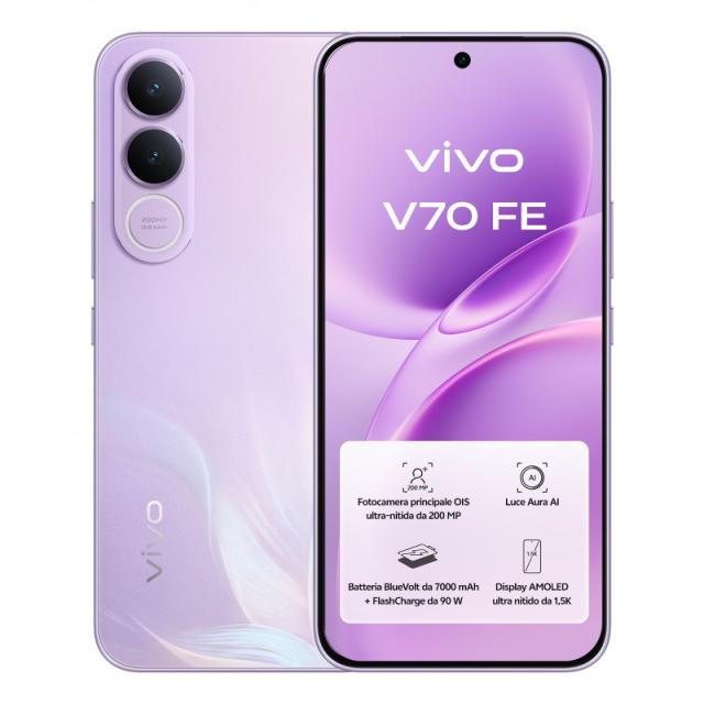 VIVO - V70 Fe 17,4 cm (6.83") SIM doble Android 16.0 5G USB Tipo C 8 GB 512 GB 7000 mAh Púrpura