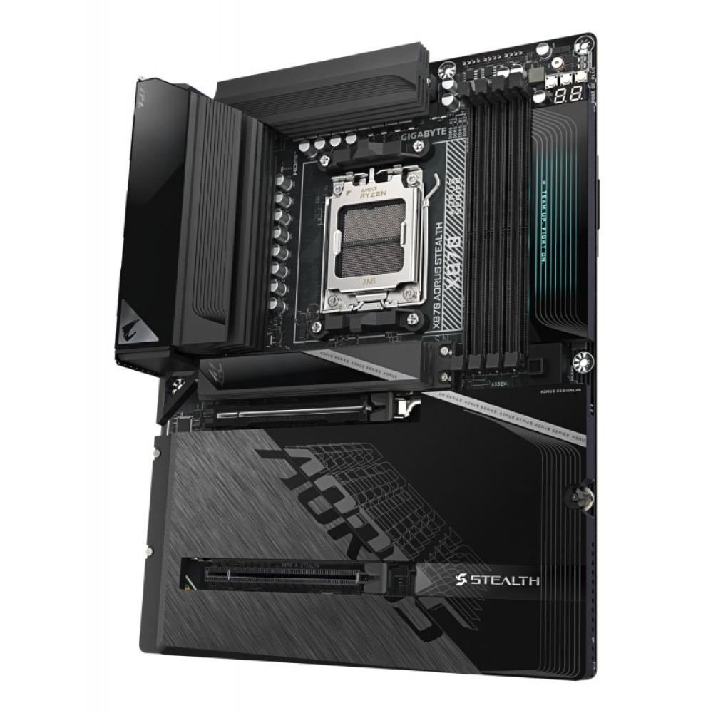 GIGABYTE - X870 AORUS STEALTH Placa Base - Compatible con procesadores AMD Ryzen 9000, VRM digital de 16+2+2 fases, hasta 8200MH