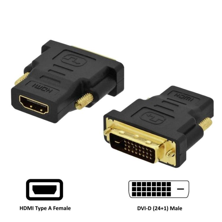 Ewent - EC1371 cambiador de género para cable DVI-D 24+1 HDMI Negro