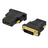 Ewent - EC1371 cambiador de género para cable DVI-D 24+1 HDMI Negro