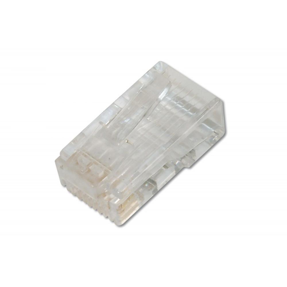 Digitus - Conector modular CAT 6 para cable redondo, sin apantallar, Conector de paso