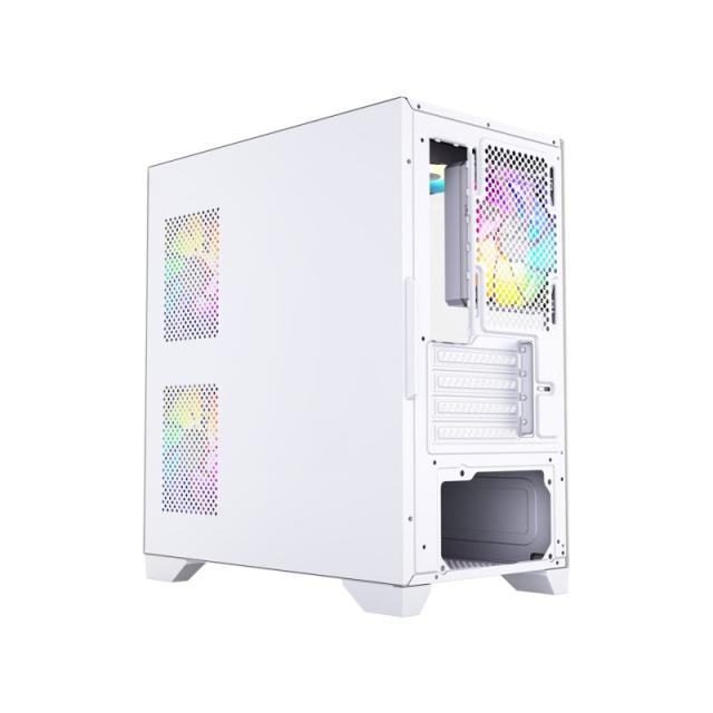 XYZ - TITANIUM VIEW LITE Cristal Templado, 6x Ventiladores A-RGB de 120 mm, PWM, Controlador Integrado, Diseño Panorámico 2D, Ti