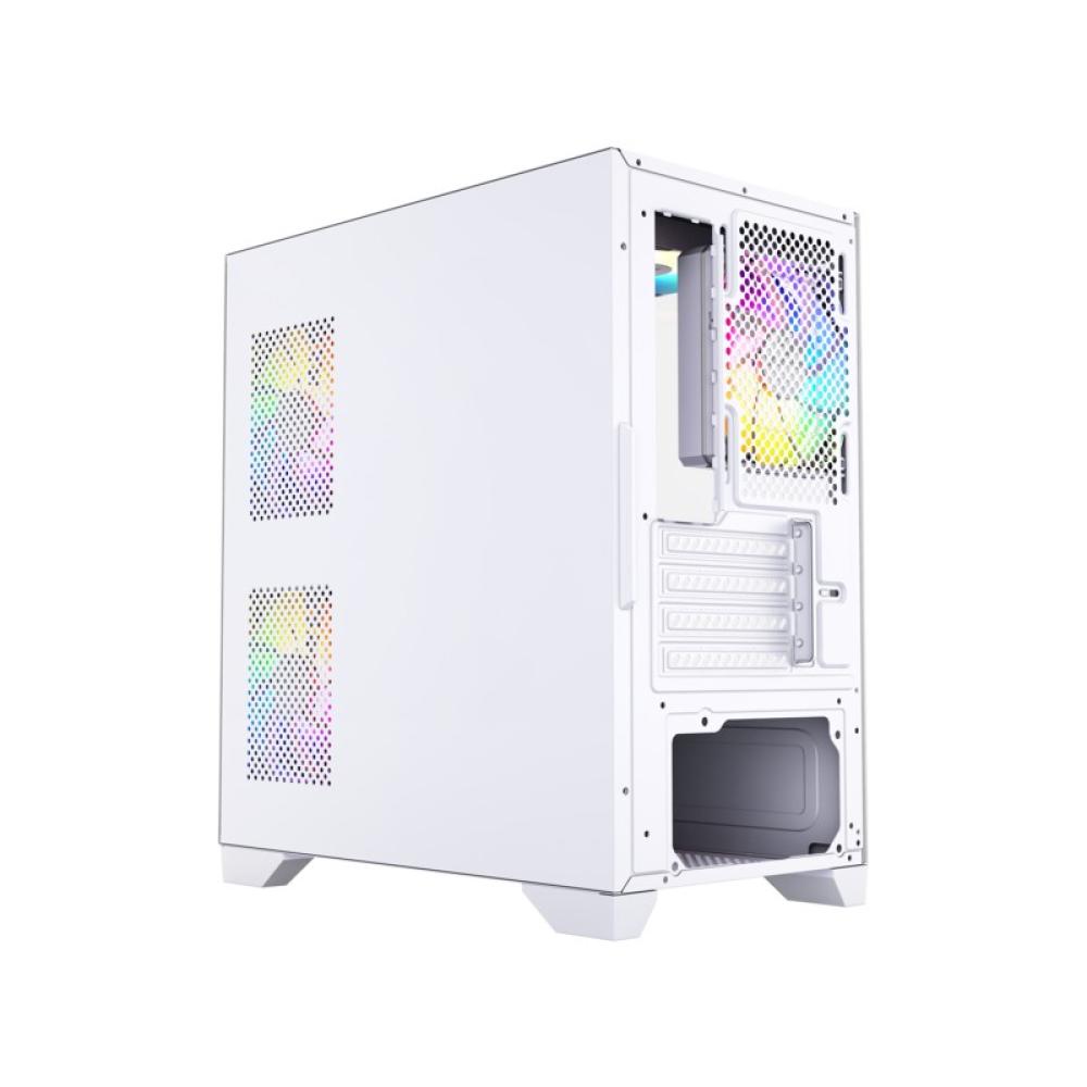 XYZ - TITANIUM VIEW LITE Cristal Templado, 6x Ventiladores A-RGB de 120 mm, PWM, Controlador Integrado, Diseño Panorámico 2D, Ti