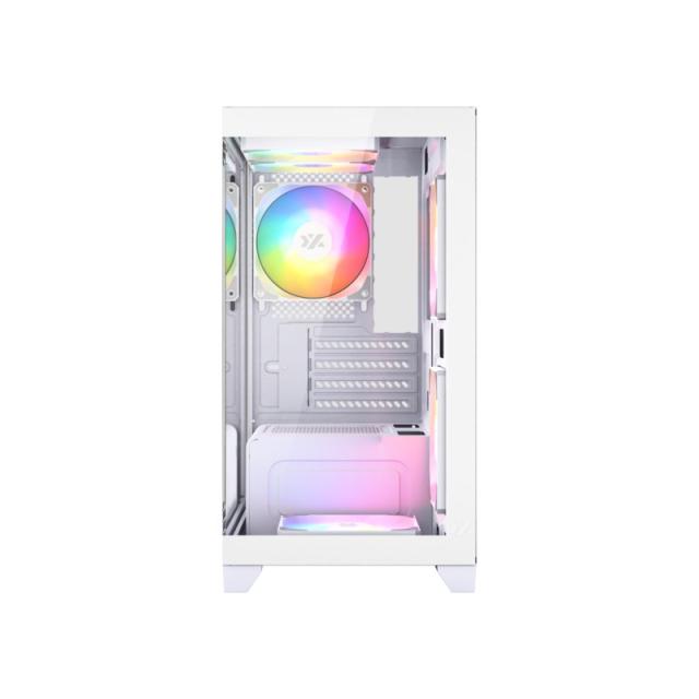 XYZ - TITANIUM VIEW LITE Cristal Templado, 6x Ventiladores A-RGB de 120 mm, PWM, Controlador Integrado, Diseño Panorámico 2D, Ti